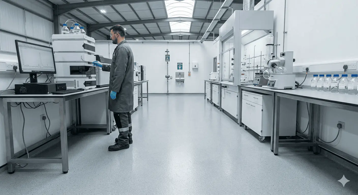 laboratorio-químico-con-pavimento-conductivo-esd-atex